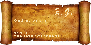 Rostás Gitta névjegykártya